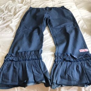 Wide leg pull on jeans